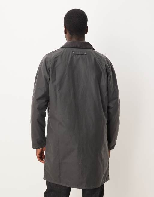 Barbour Lorden wax mac in grey - GREY, 4 of 5