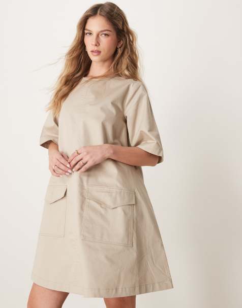 Barbour Luna minidress in beige - view 1