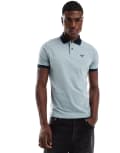 [Barbour] Barbour Lynmouth tipped tailored fit polo in grey Chest 38 Lead