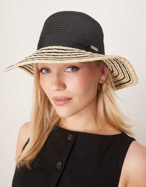 Barbour Macy braid summer hat in black/natural - view 1