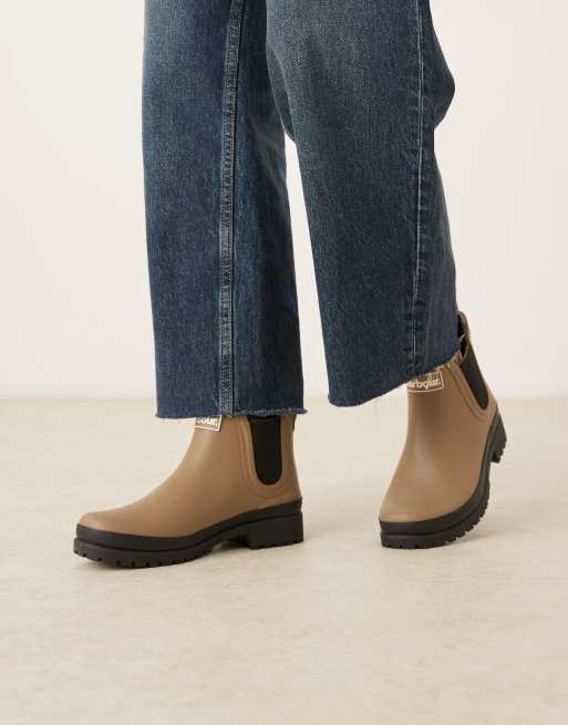 Barbour Mallow chelsea gumboots in military brown/black , 2 of 4