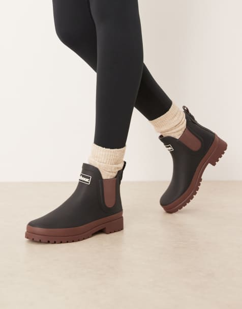Barbour Mallow chelsea welly in black/vicuna - BLACK - view 1