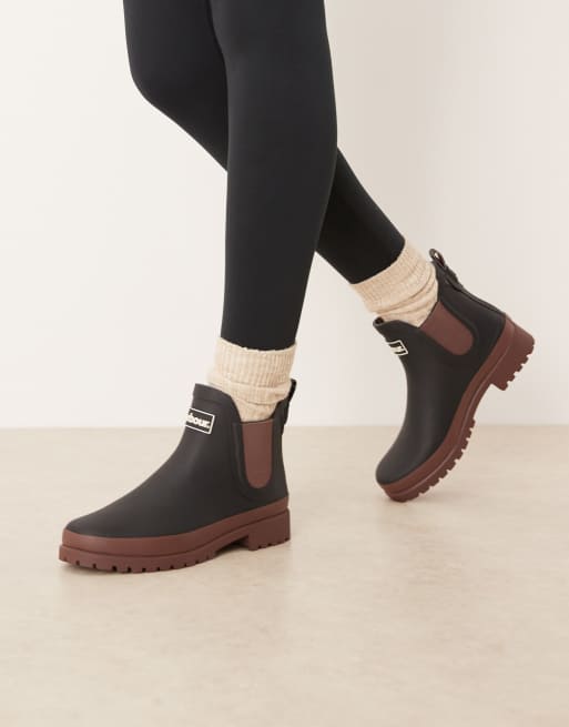 Barbour Mallow chelsea welly in black/vicuna - BLACK