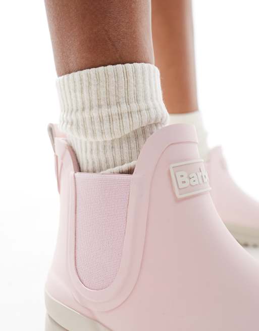 Barbour boots kids store Pink