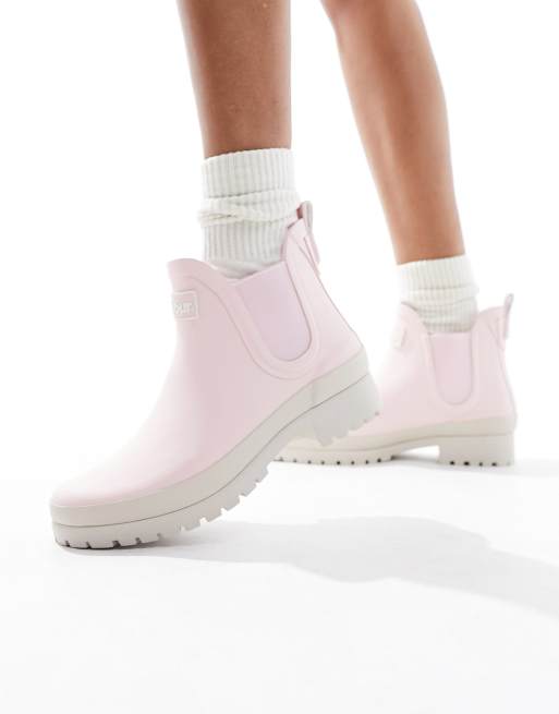 Barbour - Mallow - Stivali da pioggia bassi rosa chiaro - In esclusiva per ASOS, 3 di 4