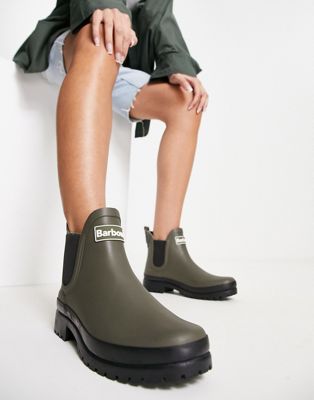 Barbour Mallow wellie boots in khaki