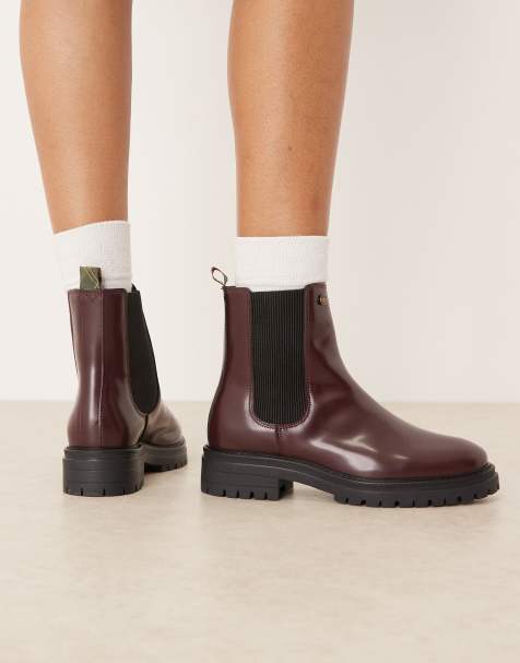 Barbour Marla chelsea boots in cherry glace - view 1