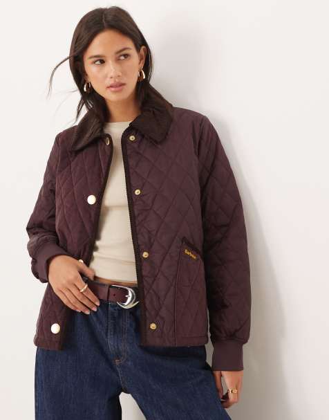 Barbour Marla quilted jacket in burgundy