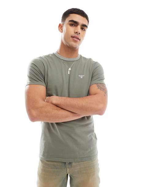 Barbour Marlton small logo t-shirt in green - view 1