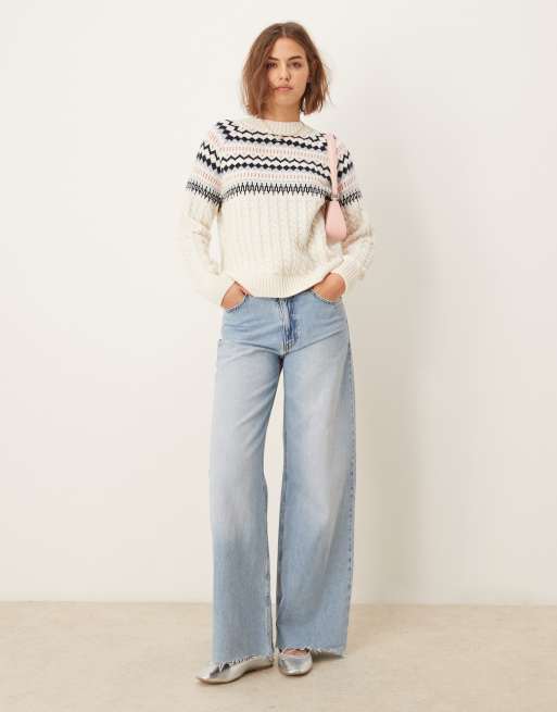 Barbour Marnie Knitted Jumper in ecru | ASOS