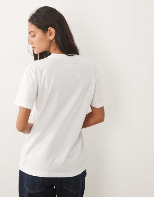 Barbour Maroama short sleeve graphic dog logo t-shirt in white, 4 of 4