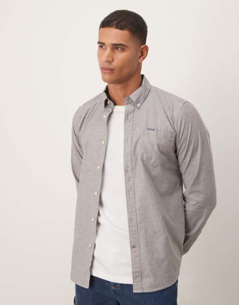 Barbour Marsden tailored oxford shirt in dark oak - BROWN - view 1