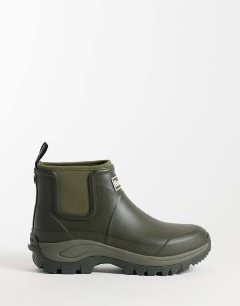 Barbour Matfen chelsea welly boots in green - view 1