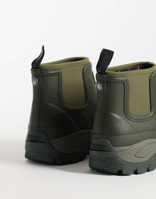 Barbour Matfen chelsea welly boots in green, 5 of 5