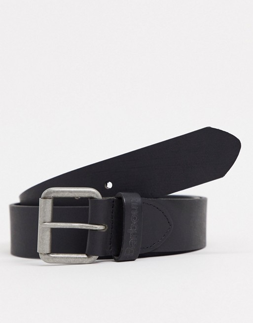 Barbour Matt leather belt in black