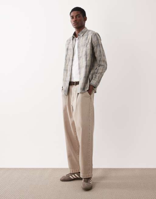 Barbour Maxwell long sleeve tartan check relaxed shirt in grey/green, 2 of 5