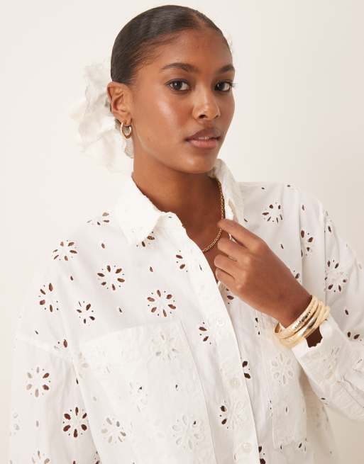 Barbour melissa shirt in white - WHITE, 3 of 4