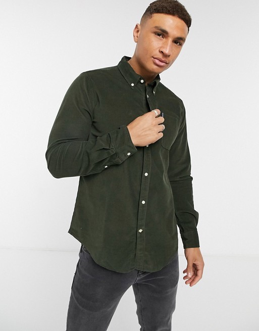 Barbour micro cord shirt in green