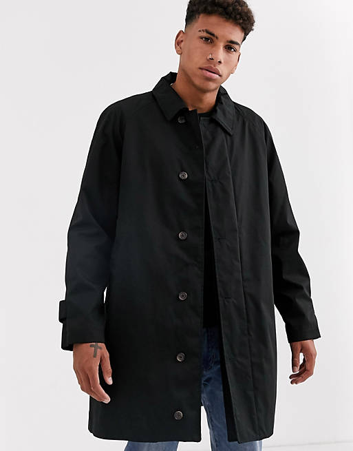 Barbour Mighill waterproof overcoat in black | ASOS