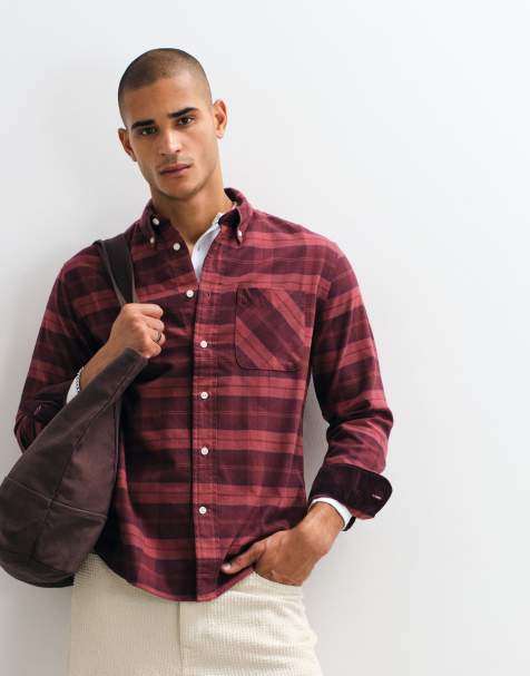 Barbour Mineral long sleeve tartan check shirt in red - view 1