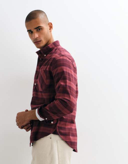 Barbour Mineral long sleeve tartan check shirt in red, 5 of 5