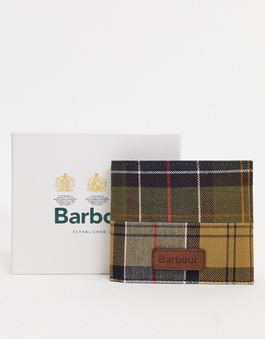 Barbour mixed tartan billfold wallet in multi