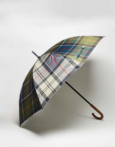 Barbour mixed tartan full length umbrella - view 1