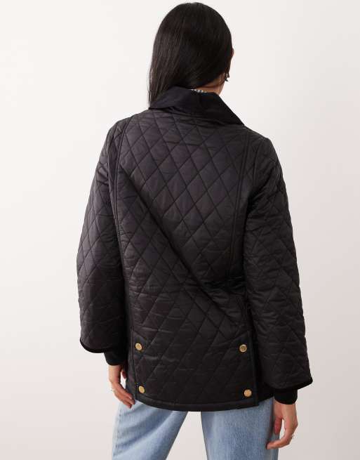 Barbour Modern Beadnell quilted jacket in black/classic , 4 of 4