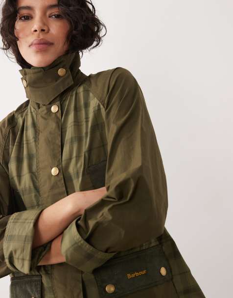 Barbour Modern Beadnell tartan cotton jacket in green
