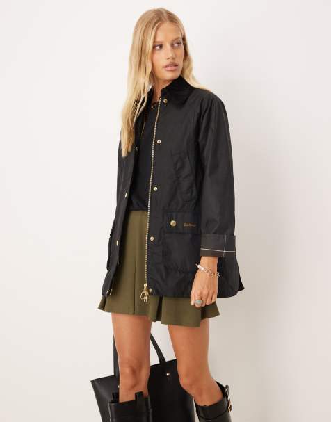 Barbour Modern Beadnell wax jacket in black/classic 