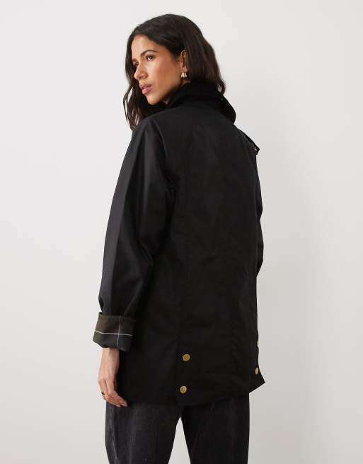 Barbour Modern Beadnell wax jacket in black, 4 of 4