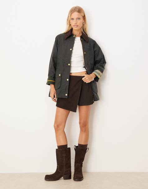 Barbour Modern Beadnell wax jacket in sage/ancient - LGREEN - view 1
