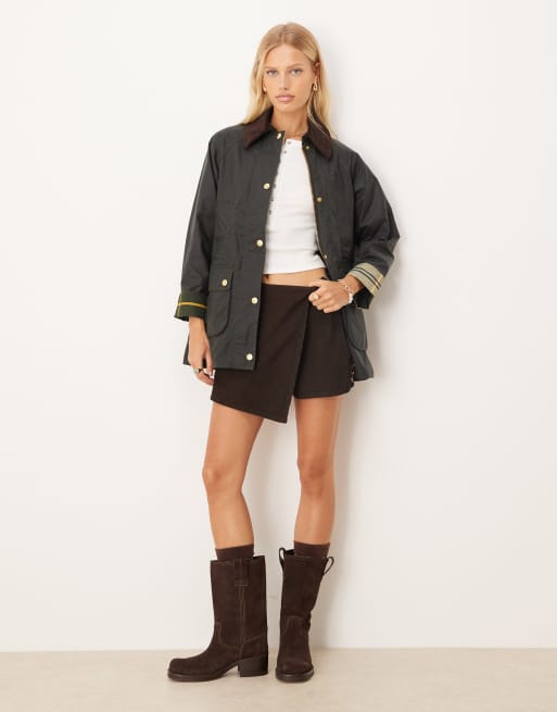 Barbour Modern Beadnell wax jacket in sage/ancient - LGREEN