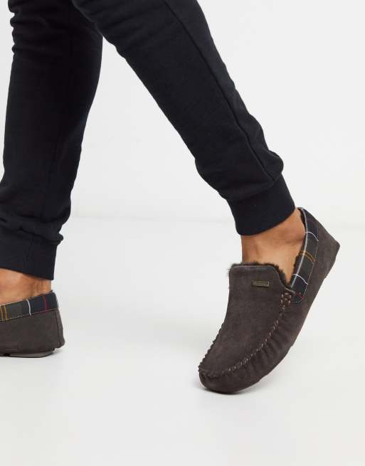 Barbour suede discount slippers