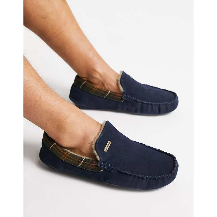 Barbour monty leather store slippers