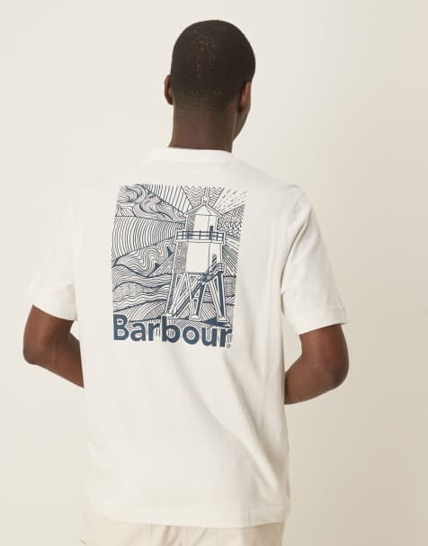 Barbour Moonwell back print in white - WHITE