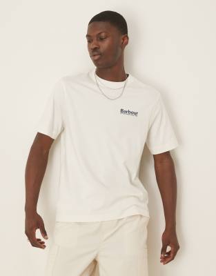 Barbour moonwell back print in white
