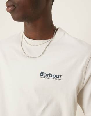 Barbour moonwell back print in white