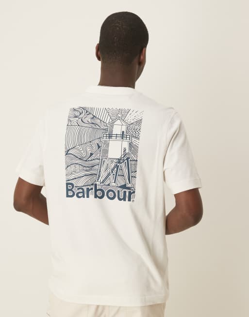 Barbour Moonwell back print t-shirt in white