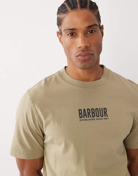 Barbour Morden relaxed graphic t-shirt with back print in olive - view 1