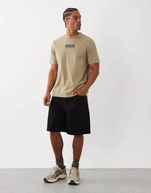 Barbour Morden relaxed graphic t-shirt with back print in olive, 2 of 5