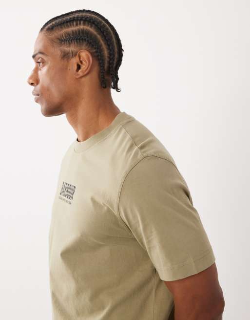 Barbour Morden relaxed graphic t-shirt with back print in olive, 4 of 5