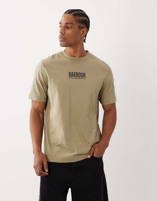 Barbour Morden relaxed graphic t-shirt with back print in olive, 5 of 5