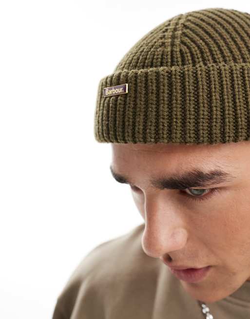 Barbour Mosely beanie hat in green ASOS