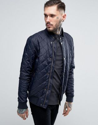 barbour moss quilted bomber jacket 