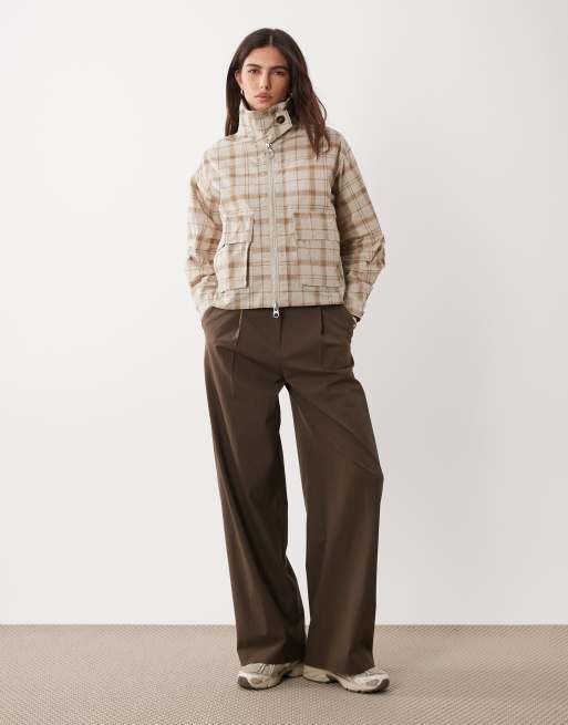 Barbour Myshall tartan dry wax jacket beige, 2 of 4
