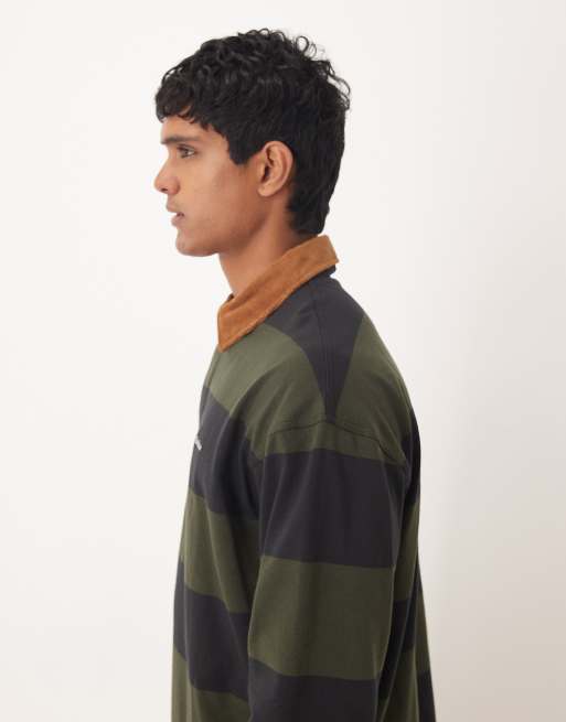 Barbour newclose oversized rugby shirt in black - BLACK, 3 of 5