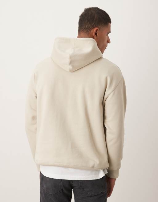 Barbour Nicholas brushed oversized hoodie in mist - WHITE, 3 of 5