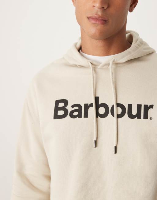 Barbour Nicholas brushed oversized hoodie in mist - WHITE, 5 of 5