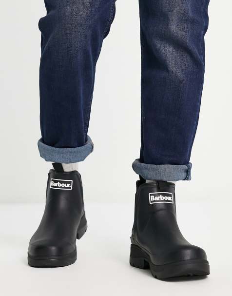 Barbour Nimbus ankle length wellington boots in black - view 1